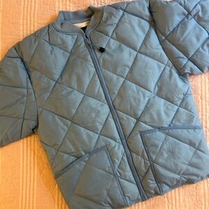 Women's Blue Quilted Puffer Jacket
